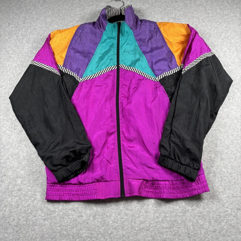 Vintage Beyond Performance Womens S 80s 90s Colorblock Nylon Tracksuit 2Pc